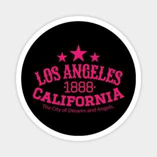 Los Angeles California 1888 - Los Angeles College style Logo Magnet